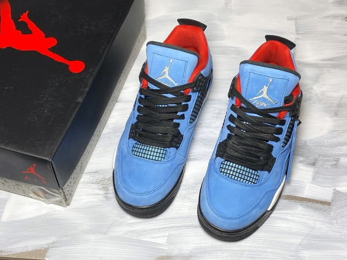 Travis Scott x Air Jordan 4 “Houston Oilers” University Blue 308497-406