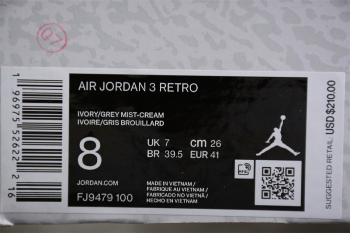 Air Jordan 3 Craft “Ivory” FJ9479-100