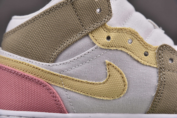 Jordan 1 Mid SE Pastel Vivid Green Grind (GS) DJ0338-100