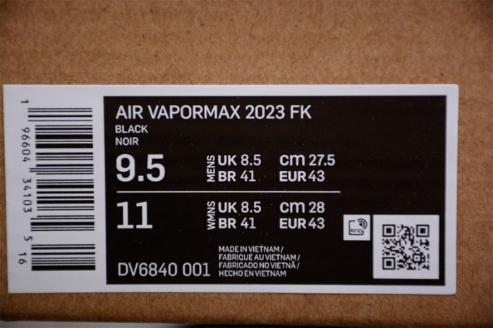 NIKE AIR VAPORMAX 2023 FLYKNIT BLACK DV6840-001