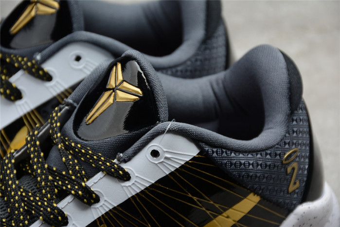NIKE KOBE V PROTRO BLACK WHITE GOLD CD0824-127
