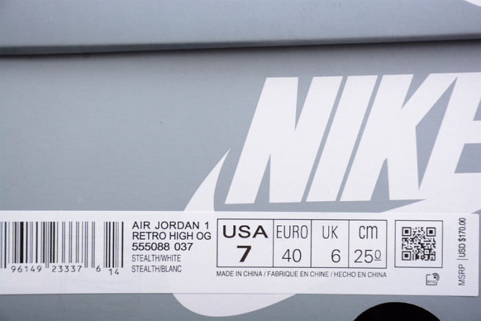 Air Jordan 1 High OG Stealth 555088-037