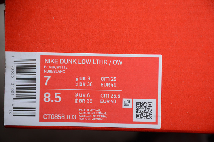 Nike Dunk Low LTHR/ OW CT0856-103