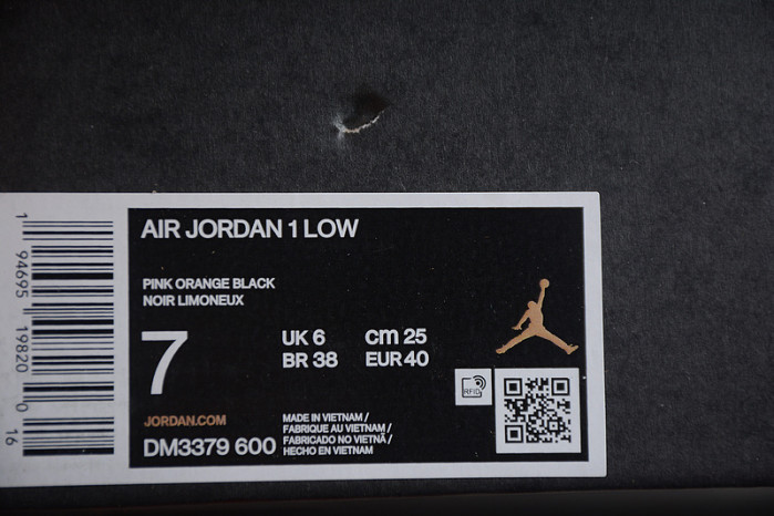 Jordan 1 Low Orange Black (W) DM3379-600