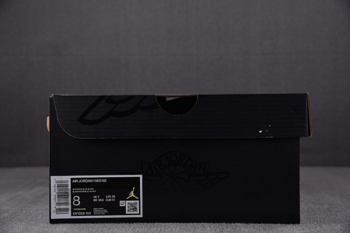 Air Jordan 1 Mid White Blue Black DV1308-104