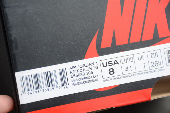 Air Jordan 1 Retro High OG "Dark Mocha" 555088-105