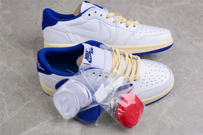 TRAVIS SCOTT X AIR JORDAN 1 LOW SAIL/WHITE/ROYAL BLUE DM9868-218