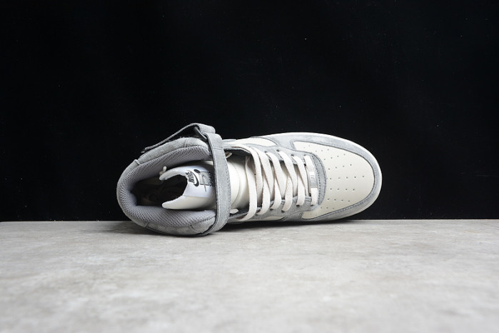 Nike Air Force 1 07 Mid Wolf Grey Dark Grey White Shoes CW2288-668